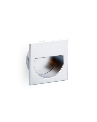 Bouton de meuble chrome satiné QUADRUM poignée design