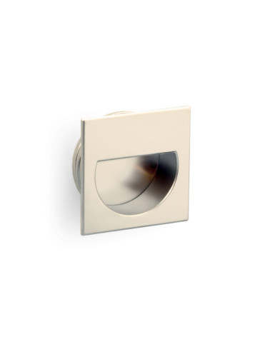 Bouton de meuble nickel satiné QUADRUM poignée design