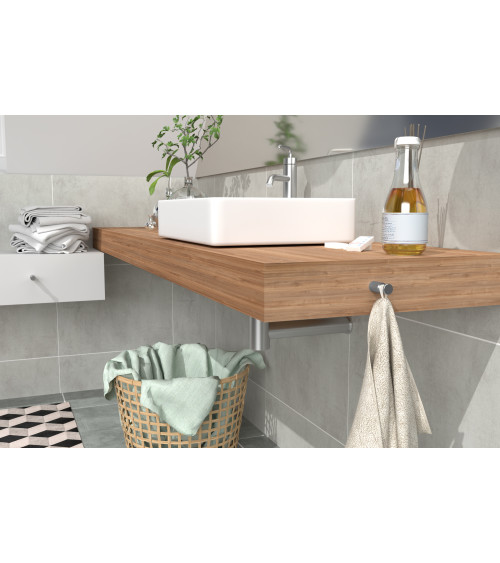 Bouton de meuble chrome satiné CARTAGENA poignée design