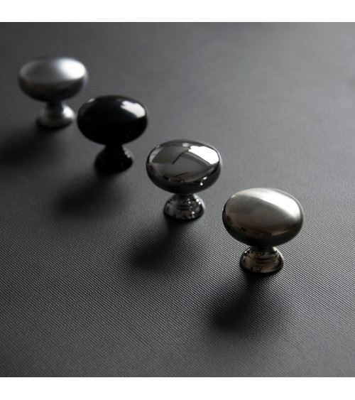 Bouton de meuble noir brillant TORONTO poignée design