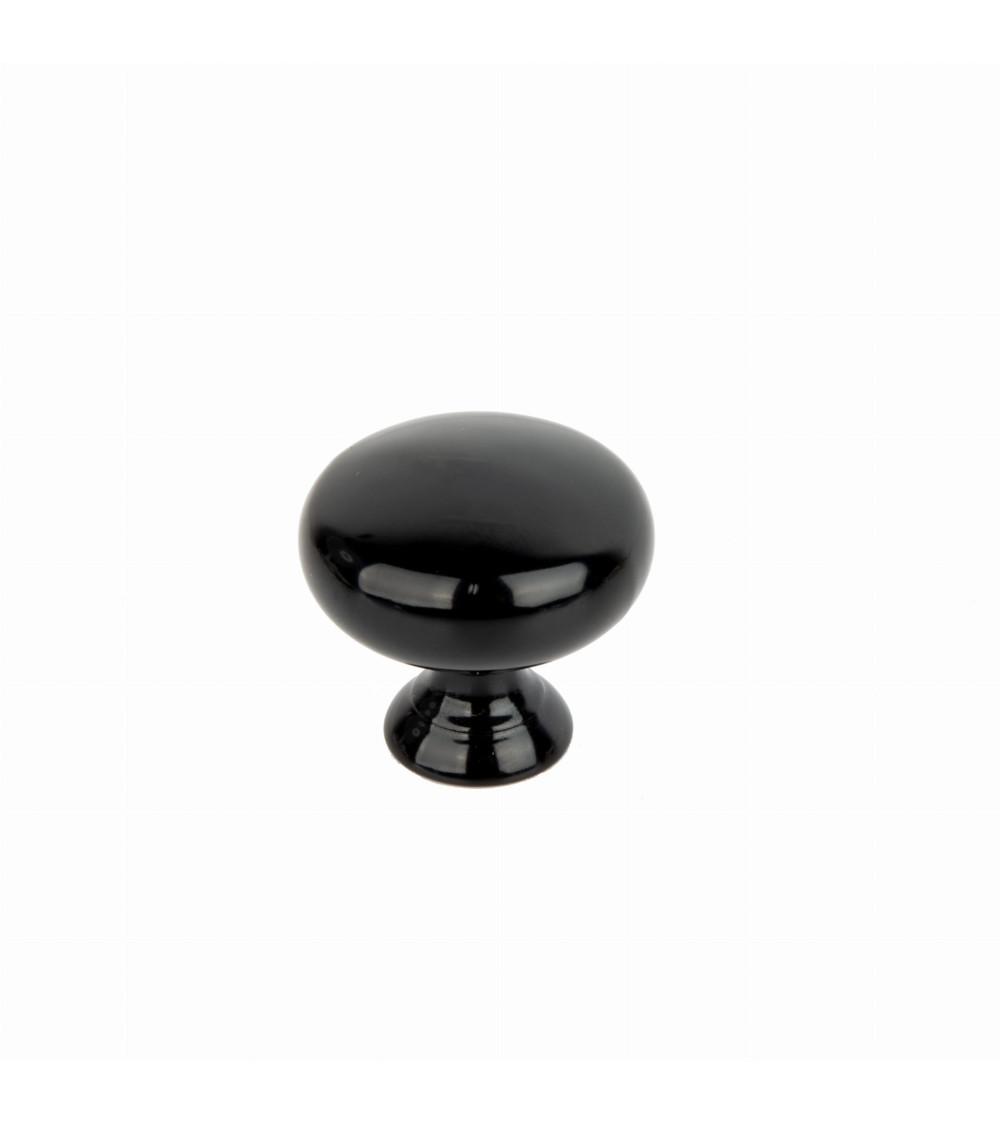 Bouton de meuble noir brillant TORONTO poignée design