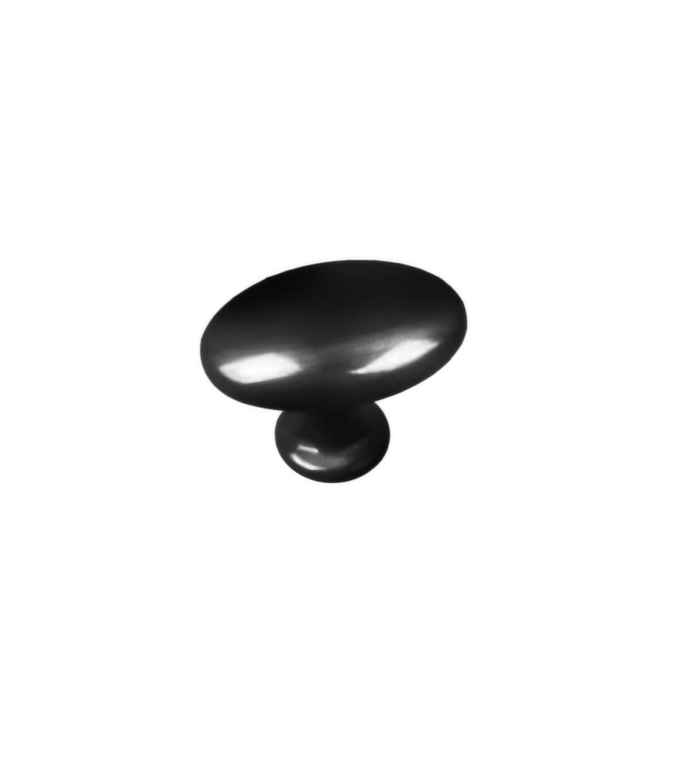 Bouton de meuble noir brillant NAPOLI poignée design