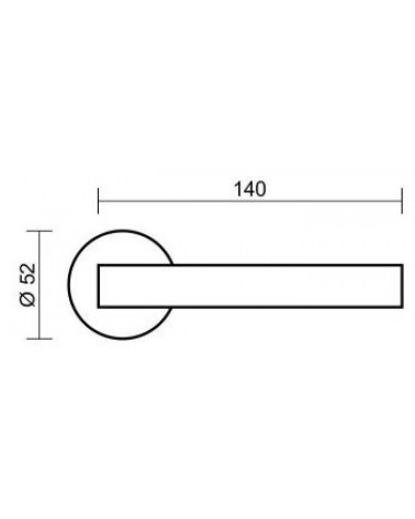 Poignée de porte moderne RADIUS avec dimensions