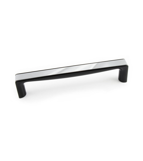 Poignée de meuble chrome brillant/noir brillant TWIX poignée design