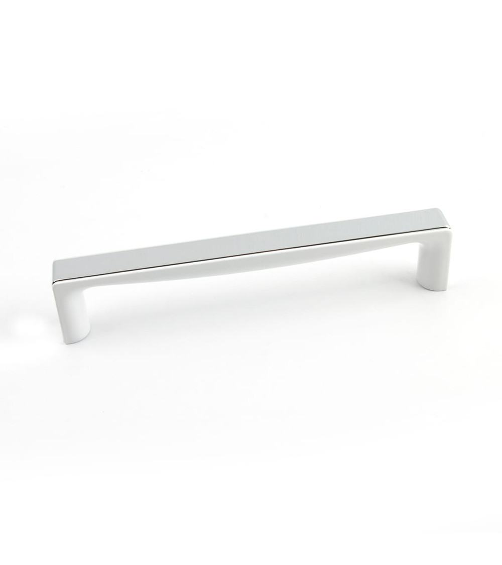 Poignée de meuble chrome brillant/blanc brillant TWIX poignée design