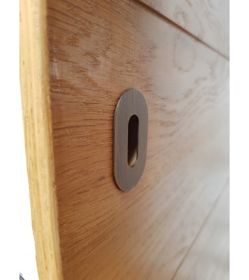 Rosace de porte VERUM slim, à clé de chambre -  poignée design
