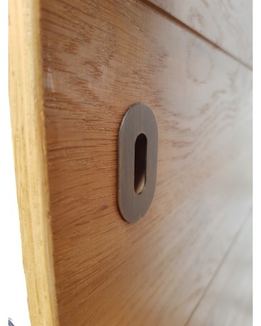 Rosace de porte VERUM slim, à clé de chambre -  poignée design