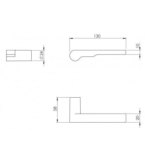 Poignée de porte VERUM Wind, design haut de gamme -  poignée design