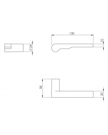 Poignée de porte VERUM Wind, design haut de gamme -  poignée design