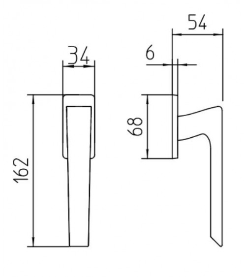 Poignée de fenêtre Mandelli SEVEN -  quincaillerie design