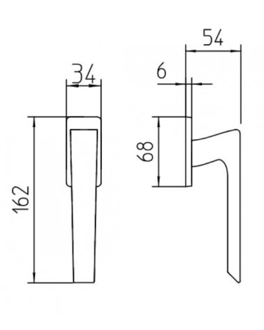 Poignée de fenêtre Mandelli SEVEN -  quincaillerie design