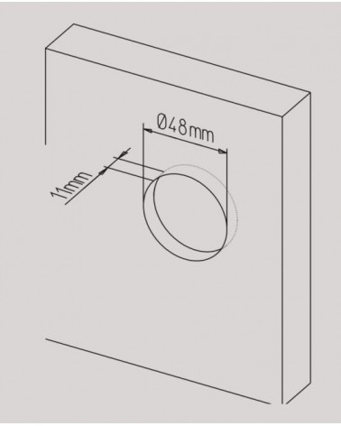 Poignée de porte coulissante sobre MANDELLI 1118T avec dimensions