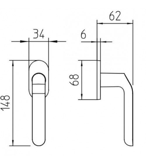 Poignée de fenêtre Mandelli CALLAS -  quincaillerie design