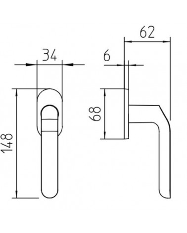 Poignée de fenêtre Mandelli CALLAS -  quincaillerie design