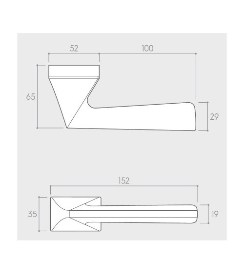 Poignée de porte moderne Impera poignée design