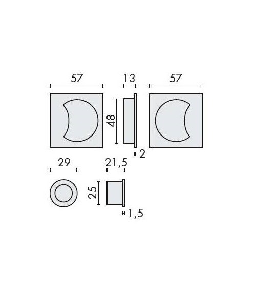 Poignée pour porte coulissante moderne COLOMBO DESIGN avec un tire doigt poignée design