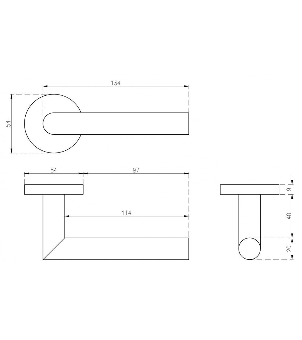 Poignée de porte classique OVAL 1701 poignée design