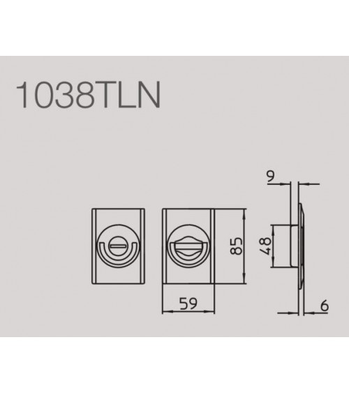 Poignée pour porte coulissante style moderne MANDELLI 1038TLN poignée design