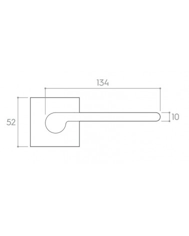 Poignée de porte moderne Pandora avec dimensions