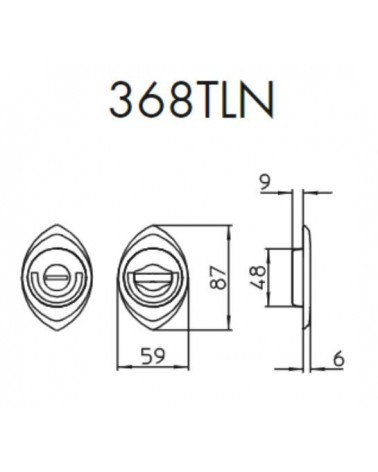 Poignée pour porte coulissante moderne MANDELLI 368TLN avec dimensions