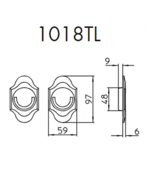 Poignée pour porte coulissante épurée MANDELLI 1018TL quincaillerie design