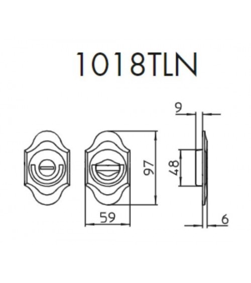 Poignée pour porte coulissante sobre MANDELLI 1018TLN  quincaillerie design
