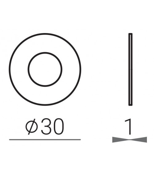 Rondelle de 30mm pour poignées de porte VERUM -  poignée design