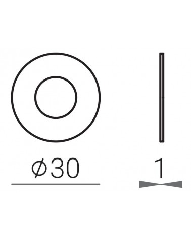 Rondelle de 30mm pour poignées de porte VERUM -  poignée design