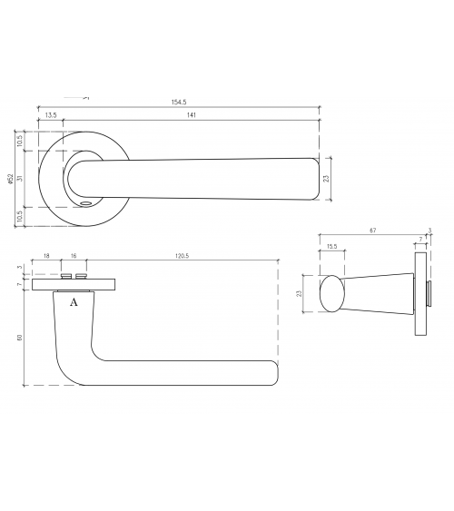 Poignée de porte Moderne TULIPA poignée design