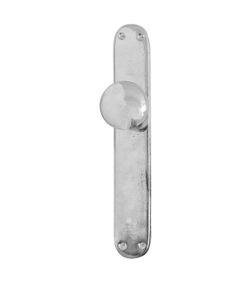 Bouton de porte contemporain sur plaque de propreté en bronze P40 -  poignée design