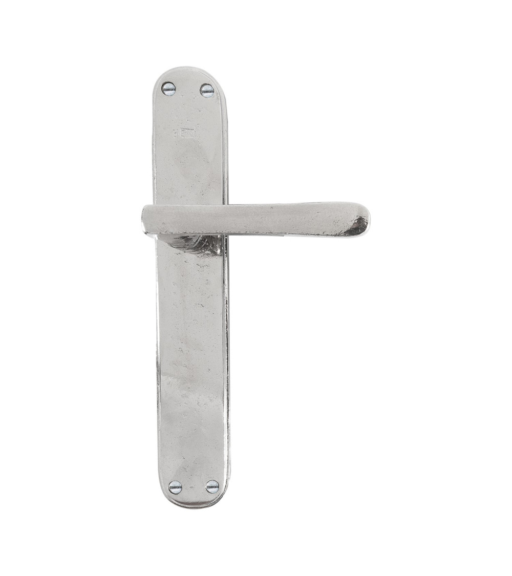 poignée de porte intérieure sur plaque longue en bronze