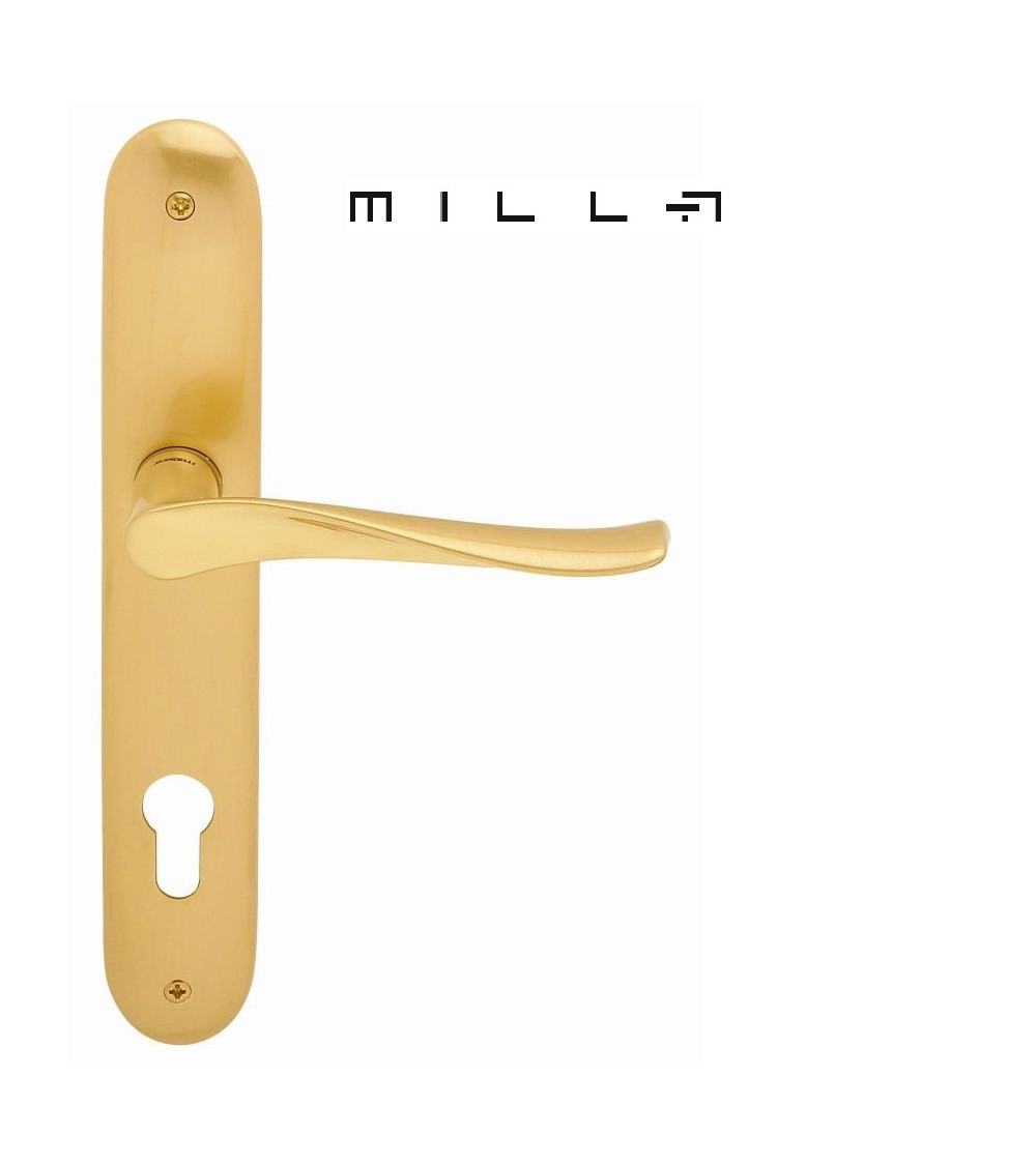 Poignée de porte sur plaque longitudinale Mandelli Spin quincaillerie design