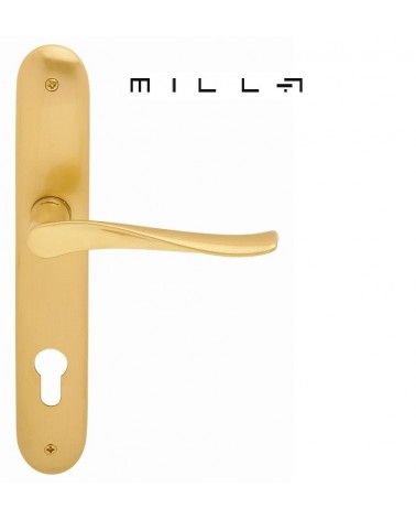 Poignée de porte sur plaque longitudinale Mandelli Spin quincaillerie design