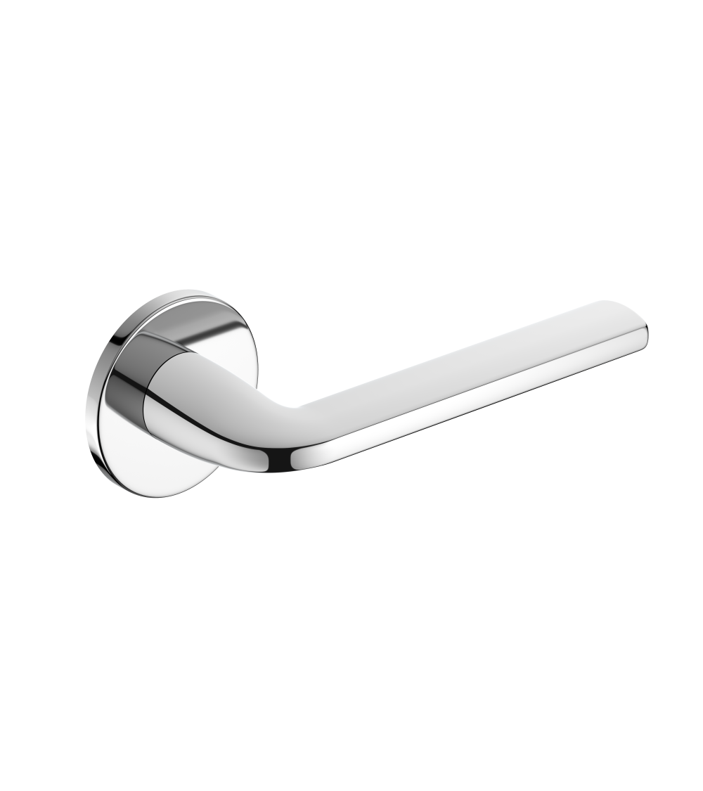 Poignée de porte chrome poli Scandi slim quincaillerie design