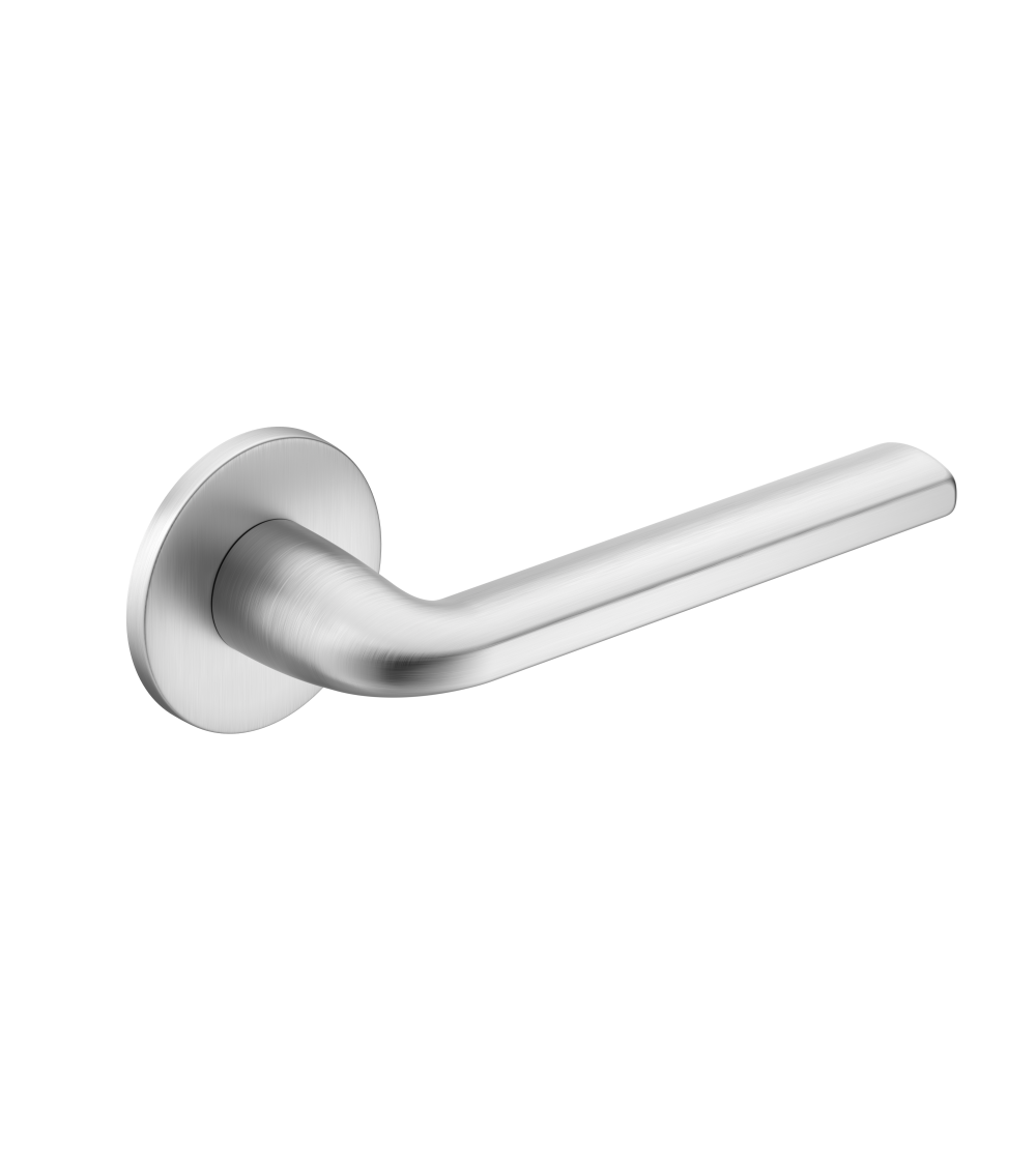Poignée de porte chrome satiné Scandi slim quincaillerie design