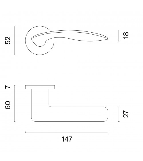 Poignée de porte or mat ROBINE quincaillerie design