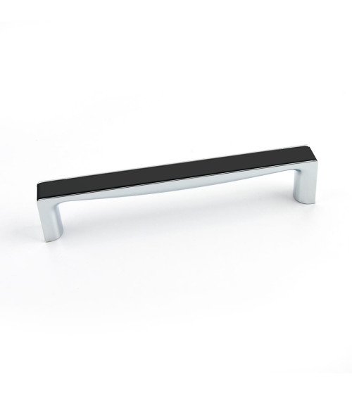 Poignée de meuble noir brillant/chrome brillant TWIX poignée design