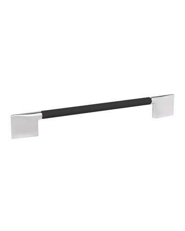 Poignée de meuble noire mat/chrome brillant REMO poignée design