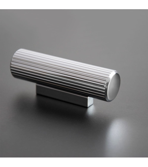 Bouton de meuble chrome poli AVANTI en T poignée design