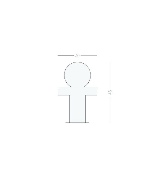 Bouton de meuble en laiton POLA WHITE poignée design