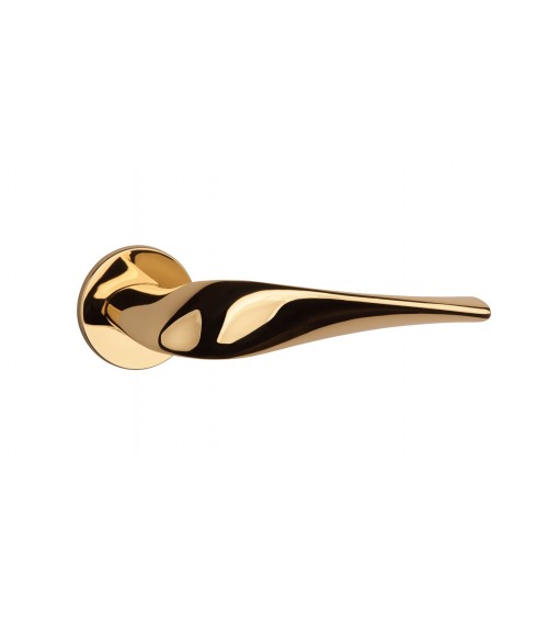 Poignée de porte or poli PETUNIA quincaillerie design