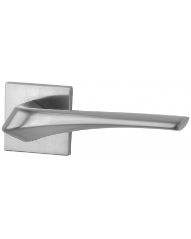 Poignée de porte chrome satiné Heavy quincaillerie design