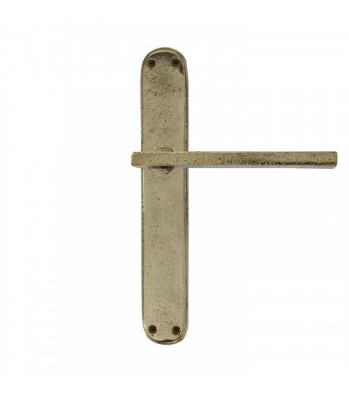 Poignée de porte or poli sur plaque en bronze P2017 -  poignée design