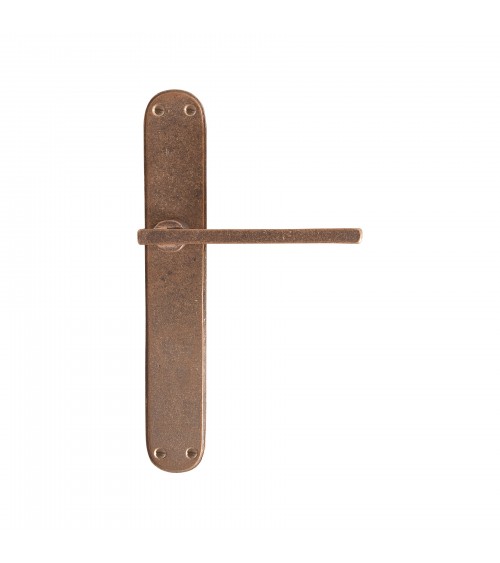 Poignée de porte or poli sur plaque en bronze P2017 -  poignée design