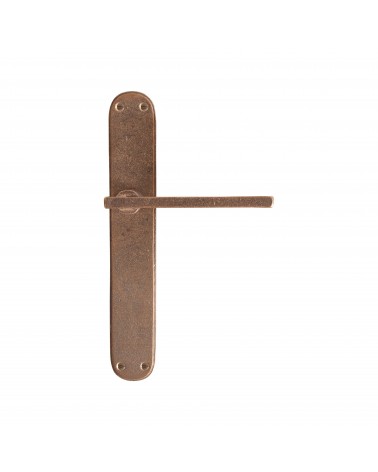 Poignée de porte or poli sur plaque en bronze P2017 -  poignée design