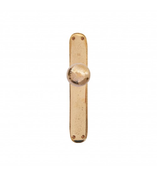 Bouton de porte or poli sur plaque de propreté P40 -  poignée design