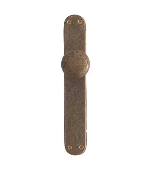 Bouton de porte rouille sur plaque de propreté P40 -  poignée design