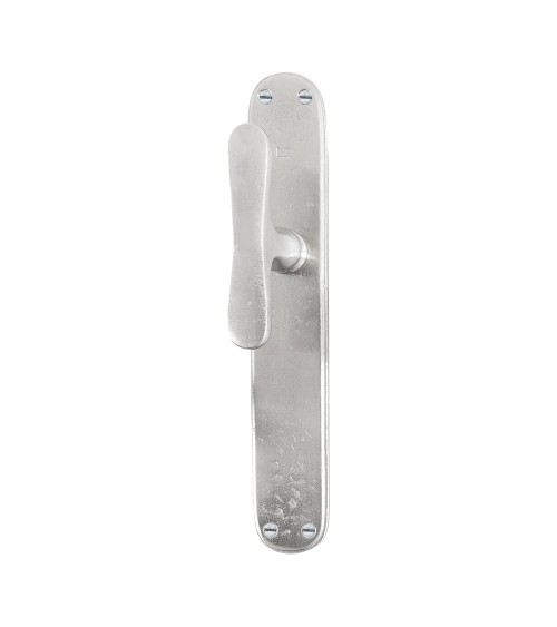 Poignée de porte chrome brossé sur plaque longitudinale originale PHTT 40 -  poignée design