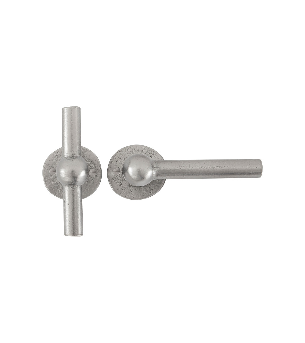 Poignée de porte + poignée verticale chromé en fer BECDF -  poignée design