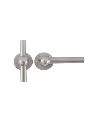 Poignée de porte + poignée verticale chromé en fer BECDF -  poignée design